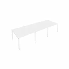 Переговорный стол 3 столешницы Metal System Б.ПРГ-3.2 Белый